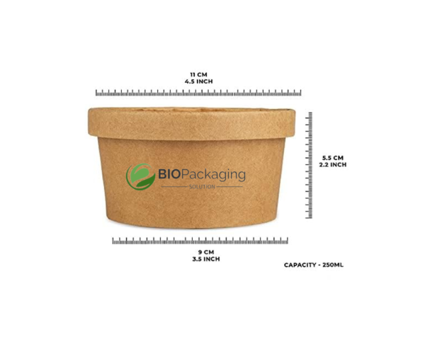 best quality 350ml brown paper kraft container