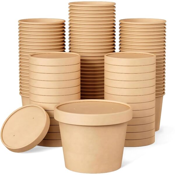 Brown Paper Kraft Paper Container 250ml